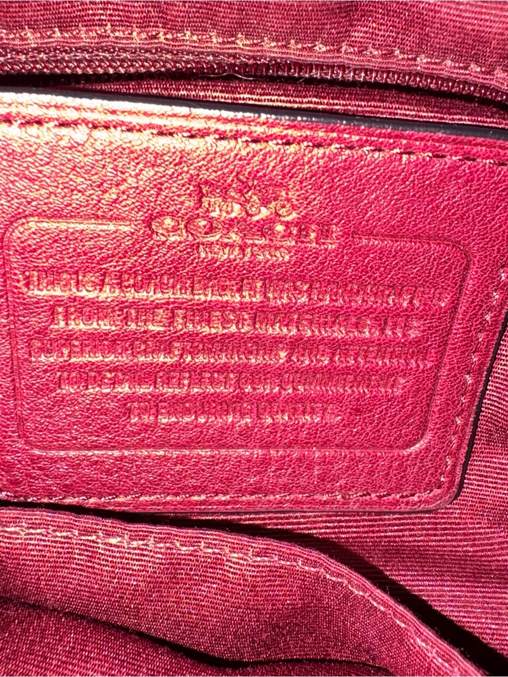 Coach Mini Billie Backpack Pebbled Burgundy in Like New Condition - Picture 8 of 14